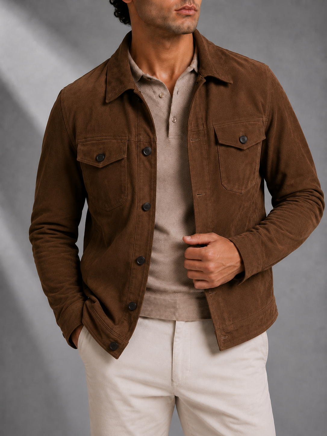 Men's Trucker Jacket – Structured Fit, Classic Silhouette
