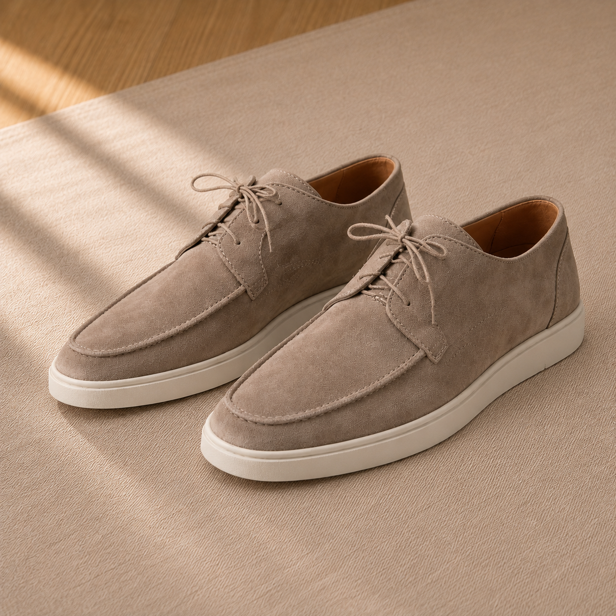 Men's Lace-Up Loafers – Adjustable Fit, Cushioned Footbed