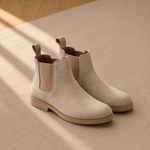 Men's Slip-On Chelsea Boots – Pull Tab, Low Block Heel – image 4