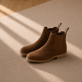 Men's Slip-On Chelsea Boots – Pull Tab, Low Block Heel – image 3