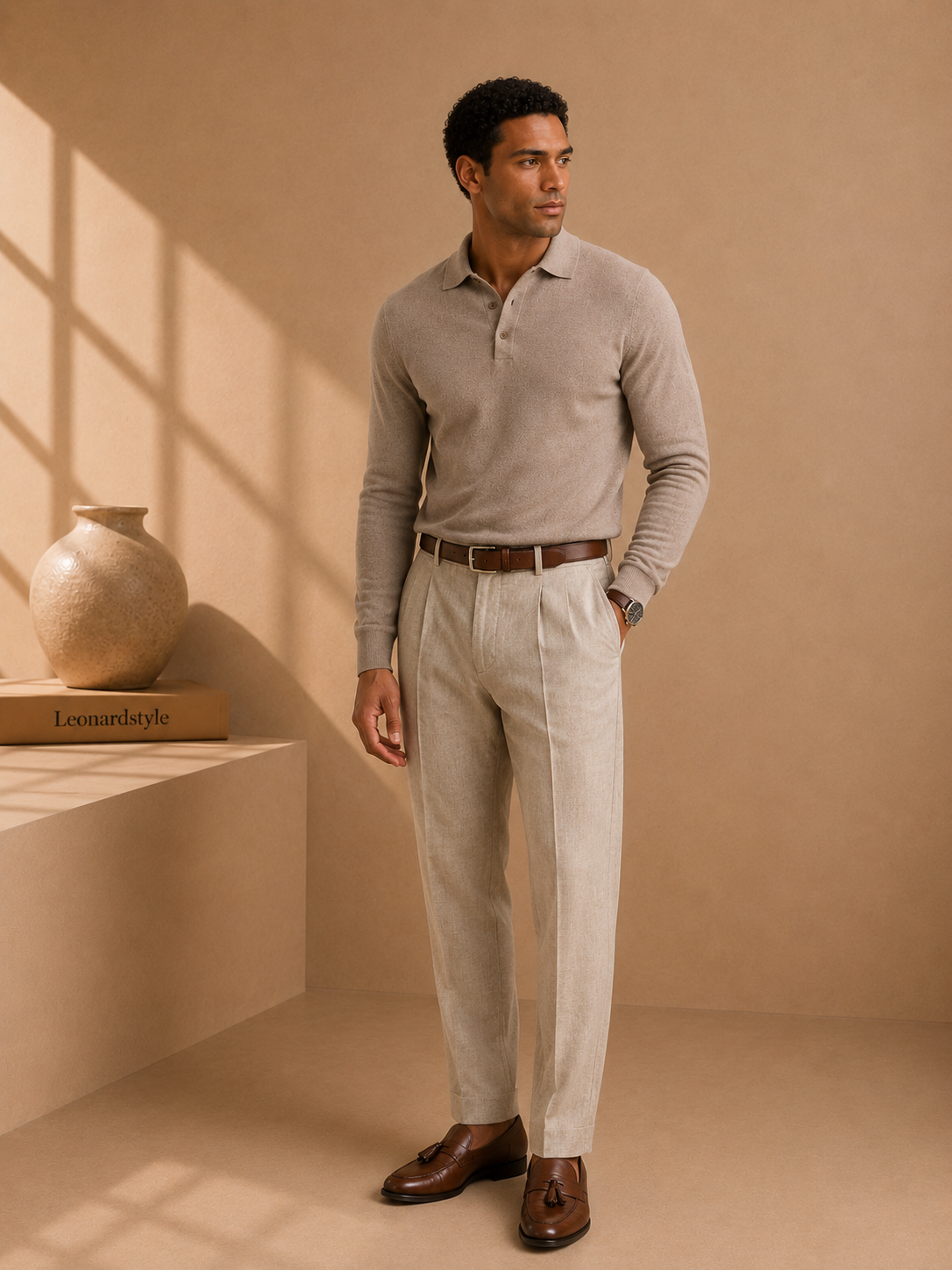 Men's Full Length Tailored Trousers – Smooth Finish – image 2