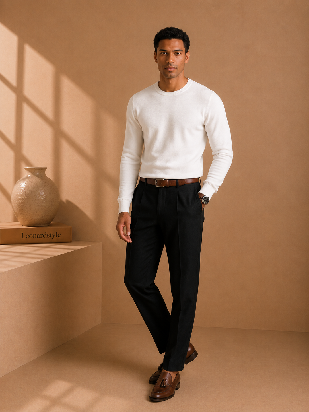 Men's Full Length Tailored Trousers – Smooth Finish