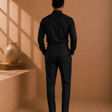 Men's Double Button Pleated Trousers – Side Adjusters, High Waist – image 4