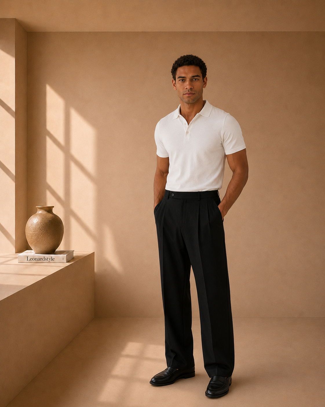 Men's Pleated Trousers – Smart Finish, Full Pocketing