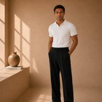 Men's Pleated Trousers – Smart Finish, Full Pocketing