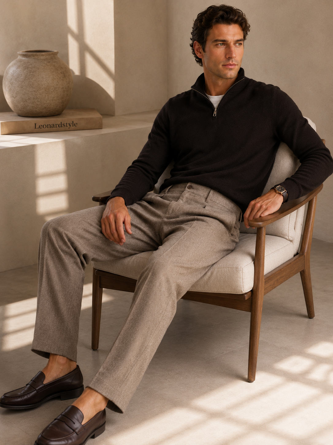 Men's High Waist Pleated Trousers – Tailored Fit