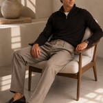 Men's High Waist Pleated Trousers – Tailored Fit