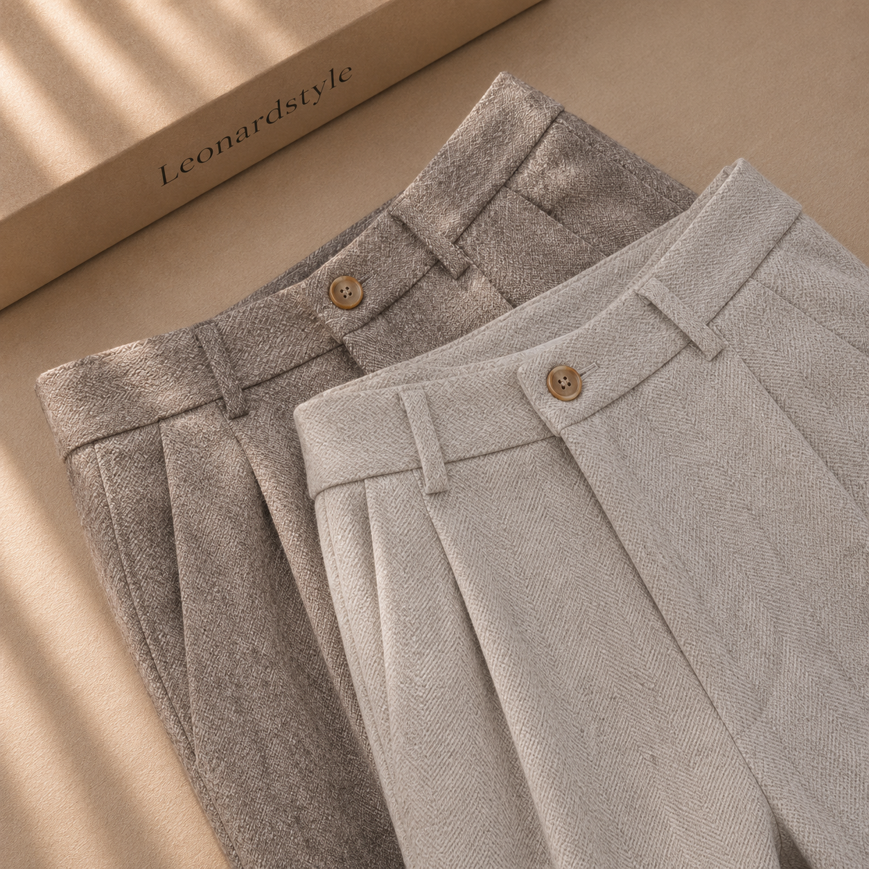 Men's High Waist Pleated Trousers – Tailored Fit – image 3