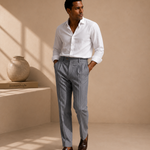 Men's Striped Trousers – Relaxed Fit, Machine Washable