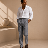 Men's Striped Trousers – Relaxed Fit, Machine Washable
