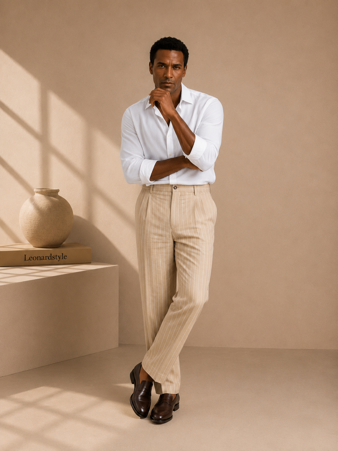 Men's Striped Trousers – Relaxed Fit, Machine Washable – image 5