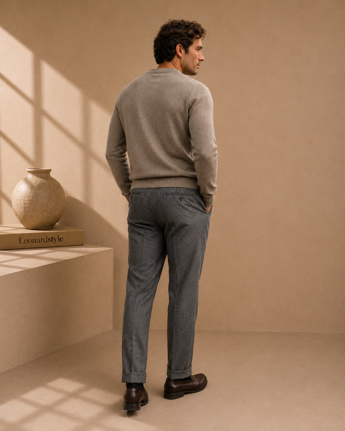 Men's Pleated Trousers – Side Adjuster, No Belt Needed