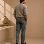 Men's Pleated Trousers – Side Adjuster, No Belt Needed