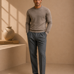 Men's Pleated Trousers – Side Adjuster, No Belt Needed – image 2