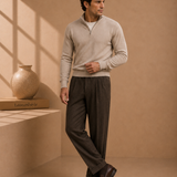 Men's Pleated Trousers – Side Adjuster, No Belt Needed – image 4