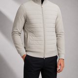 Men's Hybrid Quilted Jacket – Knitted Sleeves, Free Movement – image 3