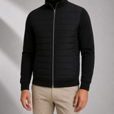 Men's Hybrid Quilted Jacket – Knitted Sleeves, Free Movement – image 4