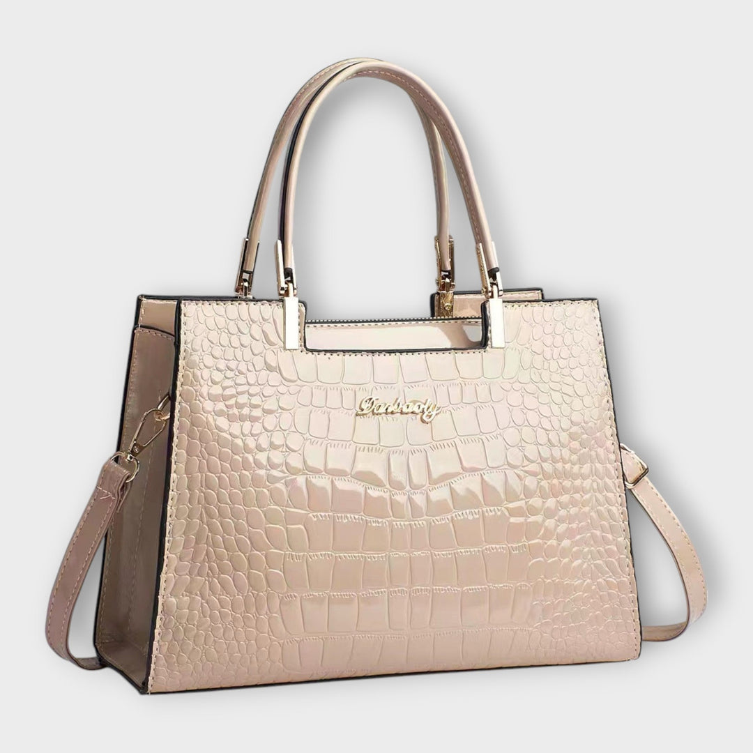 Madison - Glossy Crocodile Pattern Handbag