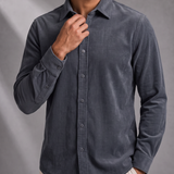 Men's Textured Shirt – Mid-Weight, Structured Collar – image 4