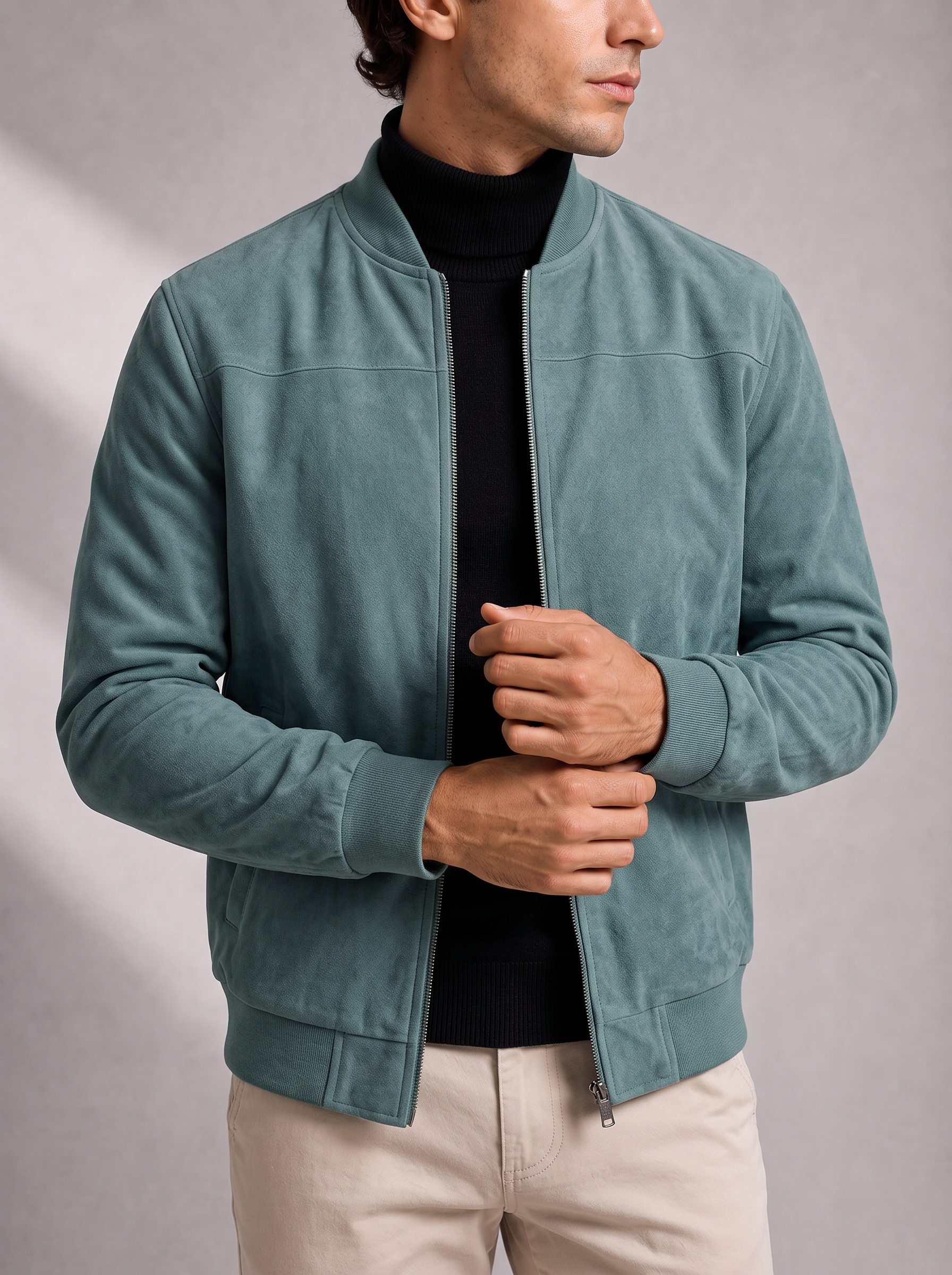 Men's Bomber Jacket – Lined, Tailored Modern Fit – image 3
