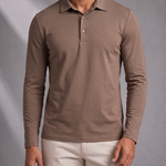 Men's Fine Gauge Polo – Layering Ready, Ribbed Trims – image 8