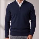 Men's Quarter Zip Sweater – Adjustable Stand Collar – image 2