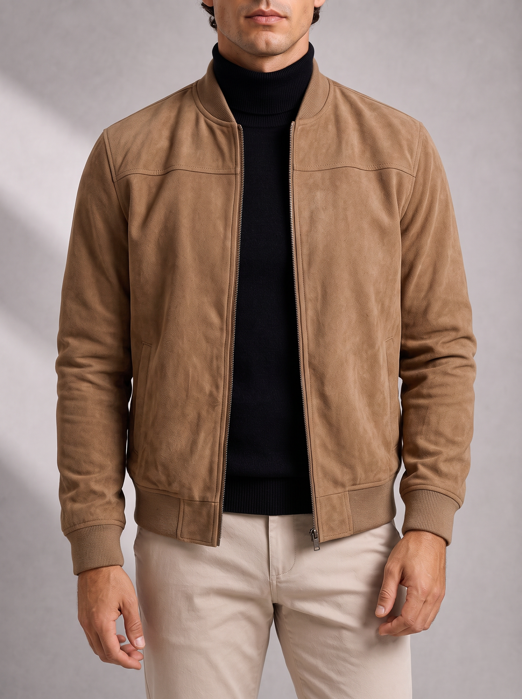 Men's Bomber Jacket – Lined, Tailored Modern Fit – image 2