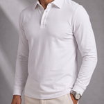 Men's Fine Gauge Polo – Layering Ready, Ribbed Trims – image 6