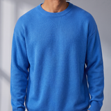 Men's Oversized Sweater – Dropped Shoulder, Ribbed O-Neck – image 6