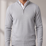 Men's Quarter Zip Sweater – Adjustable Stand Collar – image 4