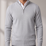 Men's Quarter Zip Sweater – Adjustable Stand Collar – image 4