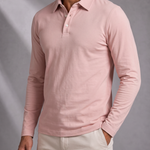 Men's Fine Gauge Polo – Layering Ready, Ribbed Trims – image 2