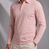 Men's Fine Gauge Polo – Layering Ready, Ribbed Trims – image 2