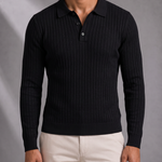 Men's Long Sleeve Polo – All-Day Comfort, Ribbed Cuffs – image 2