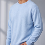Men's Oversized Sweater – Dropped Shoulder, Ribbed O-Neck – image 7