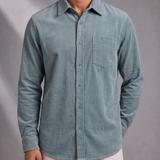 Men's Textured Shirt – Mid-Weight, Structured Collar – image 2