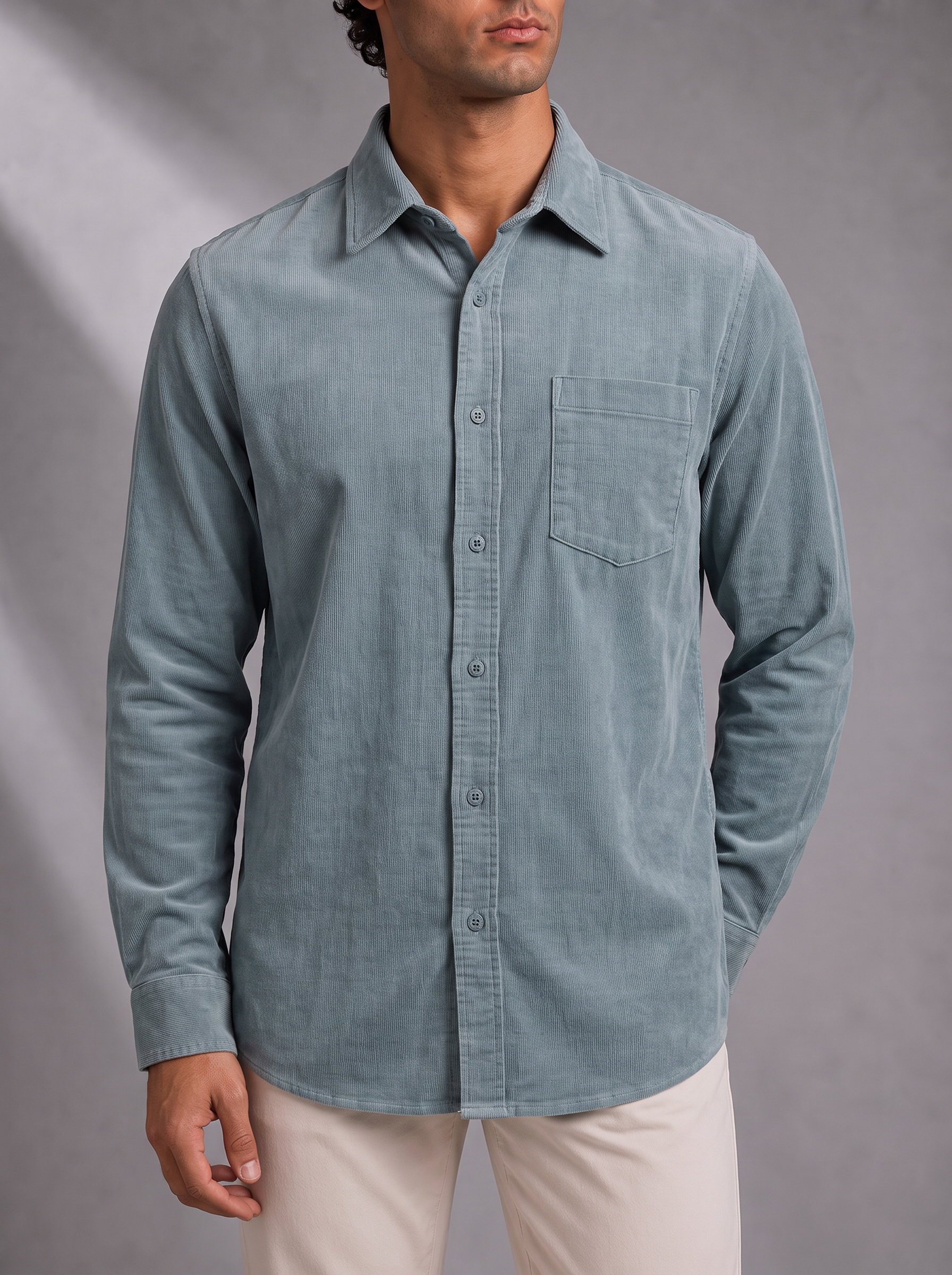 Men's Textured Shirt – Mid-Weight, Structured Collar – image 2