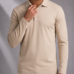 Men's Fine Gauge Polo – Layering Ready, Ribbed Trims – image 3