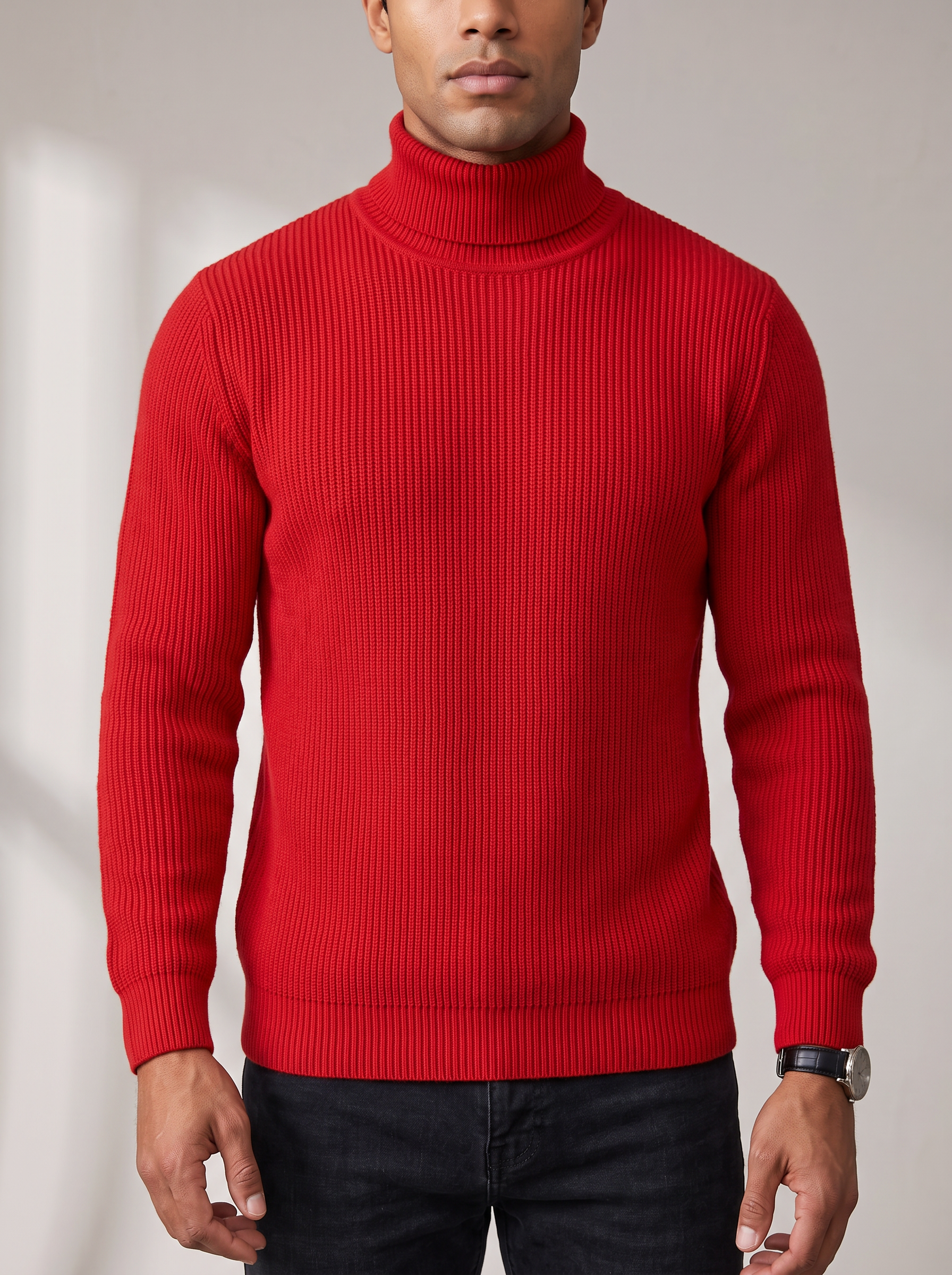 Men's Fine Roll Neck Turtleneck – Lightweight Warmth – image 7