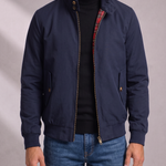 Men's Zip Bomber Jacket – Stand Collar, Contrast Lining – image 2