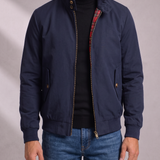 Men's Zip Bomber Jacket – Stand Collar, Contrast Lining – image 2