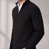 Men's Quarter Zip Sweater – Adjustable Stand Collar – image 3