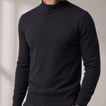 Men's Fine Roll Neck Turtleneck – Lightweight Warmth