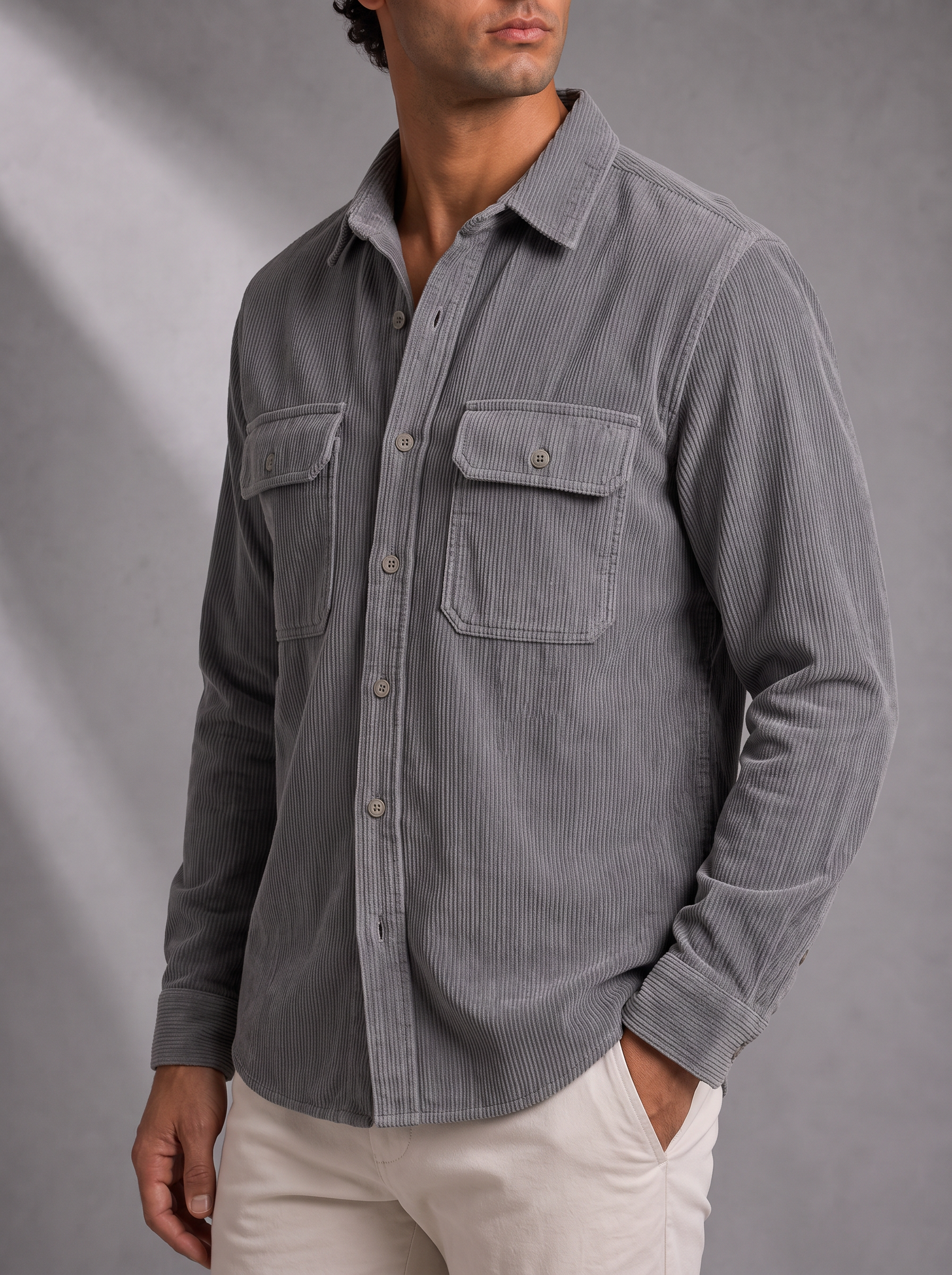 Men's Overshirt – Chest Pocket, Shirt-Jacket Cut – image 4