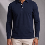 Men's Fine Gauge Polo – Layering Ready, Ribbed Trims