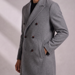 Men's Double-Breasted Overcoat – Longline, Peaked Lapels – image 2