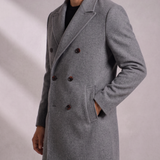 Men's Double-Breasted Overcoat – Longline, Peaked Lapels – image 2