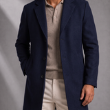 Men's Overcoat – Fully Lined, Single-Breasted