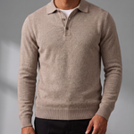 Men's Knitted Polo Jumper – Relaxed Fit, Open Collar – image 5