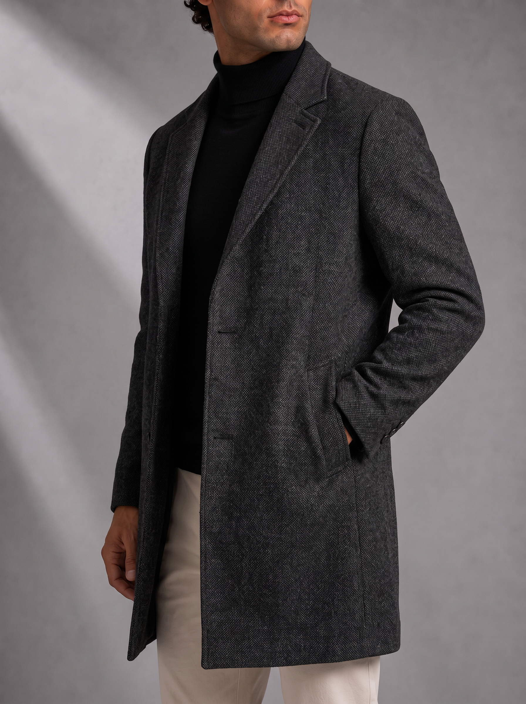Men's Overcoat – Fully Lined, Single-Breasted – image 4